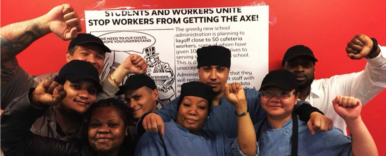 Unite!Here Local 100 New School workers strike